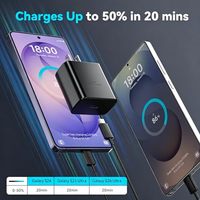 Chargeur Super Rapide 45W USB Type C avec Câble de Charge Rapide pour Téléphone Android, Bloc de Charge Rapide pour Samsung Galaxy S26/S26+/S25+