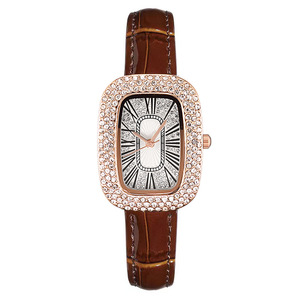Ensemble Montre + Bracelet Femme – Ovale Quartz – Strass Diamant – Élégant