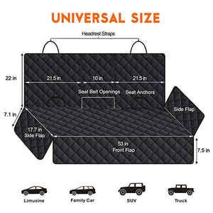 Housse de siège de <span class=keywords><strong>voiture</strong></span> pour <span class=keywords><strong>chien</strong></span> de compagnie pour siège arrière Siège de camion Housse de <span class=keywords><strong>protection</strong></span> imperméable avec 2 sangles de sécurité - Product Image 2