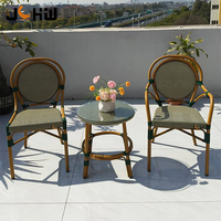 Chaise de jardin empilable moderne personnalisable en alliage d'aluminium pour restaurant, terrasse, villa et parc – Fauteuil de repas commercial d'extérieur