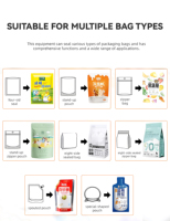 Machine d'emballage manuelle pour sachets préformés à remplir et sceller, pour granulés, snacks et poudres, avec alimentation manuelle, pour sachets stand-up