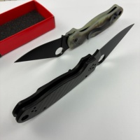 Kit EDC C223 D2 G10 Dual Collector conçu pour une utilisation quotidienne, avec une poignée ergonomique profilée et un clip de poche métallique intégré, OEM