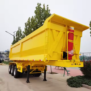 Camión Volquete en Forma de U con Capacidad de 40-50 Toneladas, Puerta Trasera de Acero al Carbono, Remolque para Transporte de Arena, Semirremolque Volquete Trasero - Product Image 3