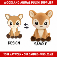 Boneka Rusa Plushie Custom, Figur Rusa, Boneka Hewan Hutan, Boneka Lembut, Desain OEM ODM