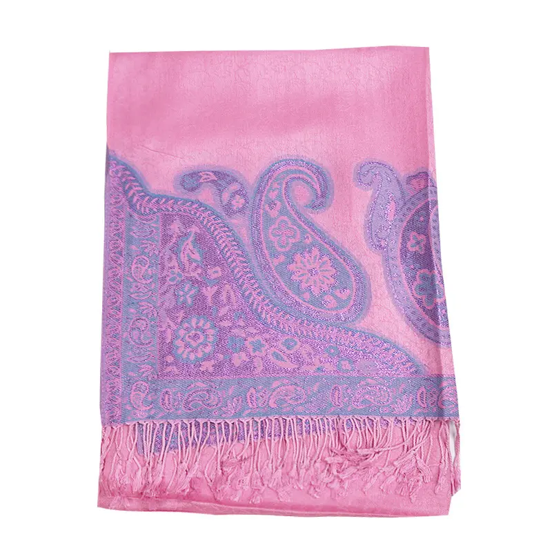 kundenspezifischer pashmina-schal elegant klassischer schal jacquard gewebt weiches paisley hijab-schal für frauen