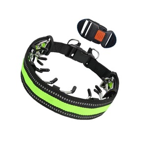 Cadena Desmontable de Acero Inoxidable para Entrenamiento Canino, Estimulador para <span class=keywords><strong>Collar</strong></span> de Corrección Comportamental de Mascotas con Cierre de Hebilla de Tela de Nylon - Product Image 2