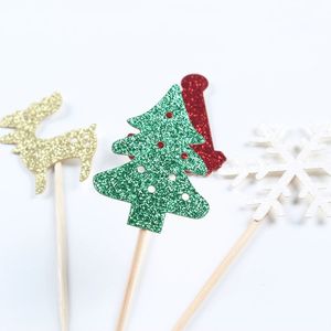 Pics d'arbre de Noël pour la décoration de gâteaux Ensemble de cure-dents de <span class=keywords><strong>sapin</strong></span> miniatures pour Cupcakes Plateaux de fruits Plateaux de fromages - Product Image 2