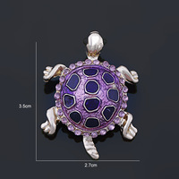 Nuevo Broche de Tortuga de Cristal, Pin de Solapa con Pedrería, Accesorio de Moda para Ropa