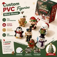 Vente en gros : Boîte mystère de figurines 3D en PVC souple, à l'échelle 1/12, sur le thème de la culture populaire, personnalisable selon votre design, cadeau de Noël