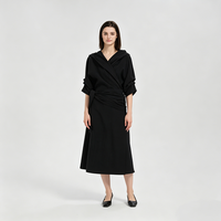 Robe en soie de qualité supérieure pour femmes, esthétique japonaise, respirante, robe midi décontractée en mélange de soie de luxe