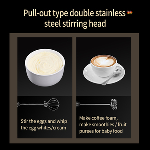 Hot Bán Thân Thiện Với Môi Có Thể Điều Chỉnh USB Có Thể Sạc Lại Cầm Tay 3 Tốc Độ Điện Mini Tay Máy Xay Sinh Tố Cho Latte Cappuccino Trứng Sữa - Product Image 6