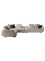 Modernes Italienisches Großes L-förmiges Modulares Stoff-Ecksofa-Set Komplette Wohnzimmermöbel Mit Einzelstühlen für Villa und Zuhause