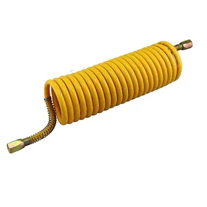 Standard SAE J1401 with high quality air brake hose with cuff for truck or trailer Pneumatic PA spiral air sprial coil hose