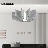 Abat-jour suspendu combiné en fibre de polyester acoustique décorative et insonorisante pour plafond, design créatif