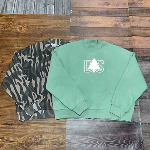 Sudadera de cuello alto de algodón para mujer, talla grande, con logo bordado personalizado, estilo camuflaje, venta al por mayor - Product Image 5