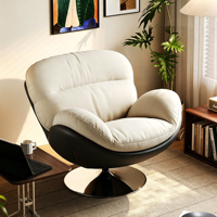Fauteuil inclinable moderne à 360 degrés avec pieds en métal, mini-canapé relaxant, adapté au salon, au balcon et à la villa