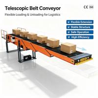 Convoyeur de chargement de conteneurs à bande rétractable pour les opérations de déchargement et de tri de cartons dans les stations de transit de fret