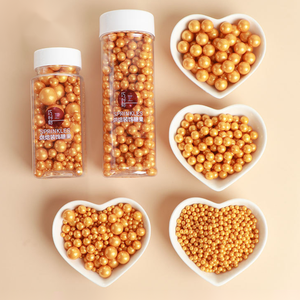 Premium <strong>Gold</strong> Sugar Sprinkles Multiple Sizes Brownie <strong>Cake</strong> Decorating Candy Pearls Professional Donuts Cookie Cupcake <strong>Toppings</strong> - Product Image 5