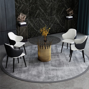 <span class=keywords><strong>Nero</strong></span> rotonda in <span class=keywords><strong>vetro</strong></span> temperato <span class=keywords><strong>tavolo</strong></span> da pranzo con oro argento base in acciaio inox per la casa albergo ristorante sala da pranzo - Product Image 2