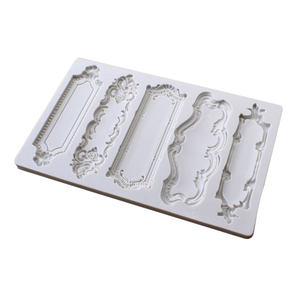 Molde de Silicona para Decoración de Pasteles y Fondant, con Forma Rectangular 3D, 5 Diseños Clásicos, Estilo Europeo y Americano, Retro, para Fotos - Product Image 3