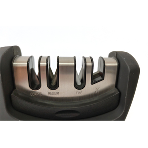 Aiguiseur de couteaux à 4 sections Aiguiseur de couteaux manuel Aiguiseur de couteaux couleur <span class=keywords><strong>bois</strong></span> avec série <span class=keywords><strong>ciseaux</strong></span> - Product Image 6