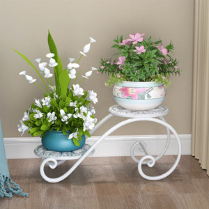 Support de plantes en fer forgé sur pied, style européen, pour balcon domestique, étagère à fleurs multifonctionnelle pour salon <span class=keywords><strong>intérieur</strong></span> - Product Image 3