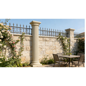 Colonna Romana in EPS con Linee Decorative Personalizzate per Decorazione Esterna di Ville, Ignifuga, Impermeabile, Ecologica, per Ospedali, Facile da Installare - Product Image 2