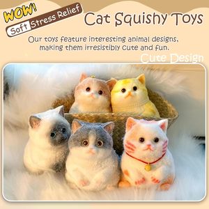 Juguete Antiestrés Jumbo Taba Squishy Cat Hecho a Mano, Juguete de Peluche de Gatito Súper Suave para Adultos y Niños - Product Image 4