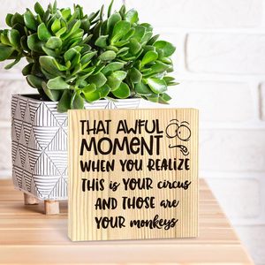 Tarjeta de recordatorio de madera Colegas masculinos y femeninos Agradecen el regalo Suave y la forma simple Ocupa muy poco espacio Adecuado - Product Image 6