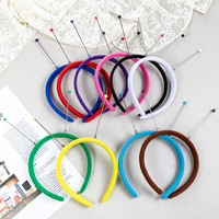 Serre-tête floqué avec antenne, barre à perles DIY pour décorations et accessoires de fête de Noël pour enfants