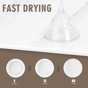 Skymoving Home Marble Eco-Friendly Super Absorbent Heat Resistant Diatomite Stone Dish Drying Mats For Kitchen Counter