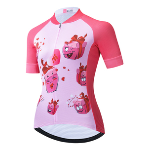 Mujeres verano Ciclismo Jersey manga corta Rosa bicicleta Ropa carretera equipo bicicleta uniforme ropa deportiva Ciclismo <span class=keywords><strong>Maillot</strong></span> - Product Image 2
