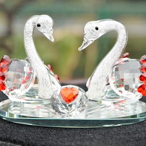 Juego de Adornos de Cisne de Cristal Azul, Regalo de Boda, Decoración para Recámara Nupcial - Product Image 4