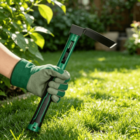 Outils de jardinage à manche en fibre de verre durable, tête en acier au carbone épais, houe et râteau combinés pour la culture des légumes et des terres agricoles