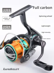 Moulinet Spinning Lurekiller en Carbone, Bobine Plate, Micro Moulinet de Pêche pour Lac, Rivière, Ruisseau, Ratio de Transmission 5.2:1, 9 Roulements, Alliage d'Aluminium, Droitier - Product Image 3