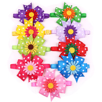 Accessoires de toilettage pour animaux de compagnie Noeuds papillon pour animaux de compagnie Chiens Chats Fleur Noeuds papillon Collier d'arcs pour animaux de compagnie