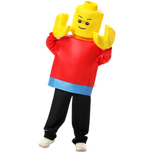 Conjunto de disfraz Lego <span class=keywords><strong>Ninjago</strong></span> para niños, disfraz de Halloween, disfraz de actuación, rojo, amarillo, talla mediana - Product Image 1