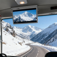 Moniteur LCD rabattable OSK 21,5 pouces 12V/24V pour bus Yu-Tong, entrée AV, écran de toit HD pour bus urbain