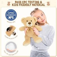 MorisMos Lot de 9 oursons en peluche 14 pouces unisexe en vrac petits animaux en peluche enfants anniversaire fête de Noël brodé