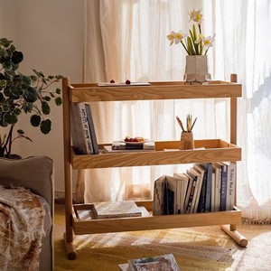 Solid wood flower stand, succulent plant stand, sofa side table, multi-tiered storage rack, flower shop balcony <b>shelf</b>, balcony - Product Image 1