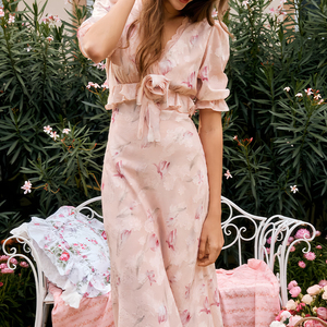 Vestido Elegante con Estampado Digital Midi Personalizado para Mujer, Vestido de Verano Informal Tejido con Estampado Floral, Sin Mangas, Cuello Cuadrado, Línea A, para Chicas - Product Image 3