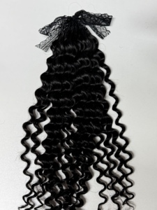 KAMA Vente chaude Extensions de cheveux humains à tresser au crochet 100% vierges Remy Cambodgiennes Couleur naturelle Pointes en plume - Product Image 3
