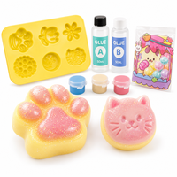 Kit de Fabrication de Jouets Squishy DIY Thème Desserts Sucrés Outils de Pâtisserie en Silicone Jouets à Presser Ensemble de Moules à Colle Marque SY Enfants 6+ Anti-Stress
