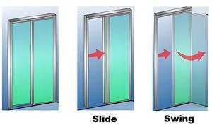 Nhà Máy bán hàng trực tiếp PD PT cửa 2 tấm nhôm nội thất nhà bếp phòng tắm nhà vệ sinh gấp Slide & Swing cửa - Product Image 3