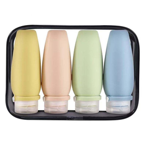 Juego de Botellas de Viaje de Silicona de 90 ml, Ecológicas, Portátiles y a Prueba de Fugas, para Champú y Loción, Venta al Por Mayor - Product Image 1