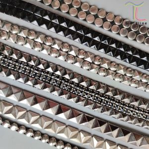 ริบบิ้นตกแต่งแบบร็อคแอนด์โรลเมทัล ประดับหมุดและตะปู ติดบนหมวกด้วยการรีด - Product Image 2