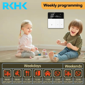 Kit <span class=keywords><strong>de</strong></span> <span class=keywords><strong>maison</strong></span> intelligente RKHK Tuya avec thermostat WIFI, compatible avec Alexa, Google Home, Apple Homekit, contrôle vocal, automatisation, système <span class=keywords><strong>de</strong></span> <span class=keywords><strong>maison</strong></span> intelligente - Product Image 4