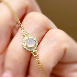 Xinfly 18k Gold Miami <b>Cuban</b> <b>Chain</b> <b>Link</b> Dainty Design Diamond Gem Stone Bracelet Trendy Charm Bracelets for Wedding or Gift - Product Image 3