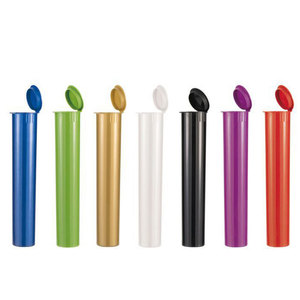 Tubo de Plástico Resistente a Niños de 116 mm x 98 mm, Tamaño King, con Tapa Abatible, Logotipo Personalizado, Envase con Diseño Floral Colorido - Product Image 1