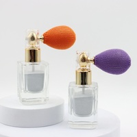 Petit flacon pulvérisateur de poudre scintillante sèche en verre rectangulaire de 10ml 20ml avec col à vis pompe à poudre airbag à brume fine